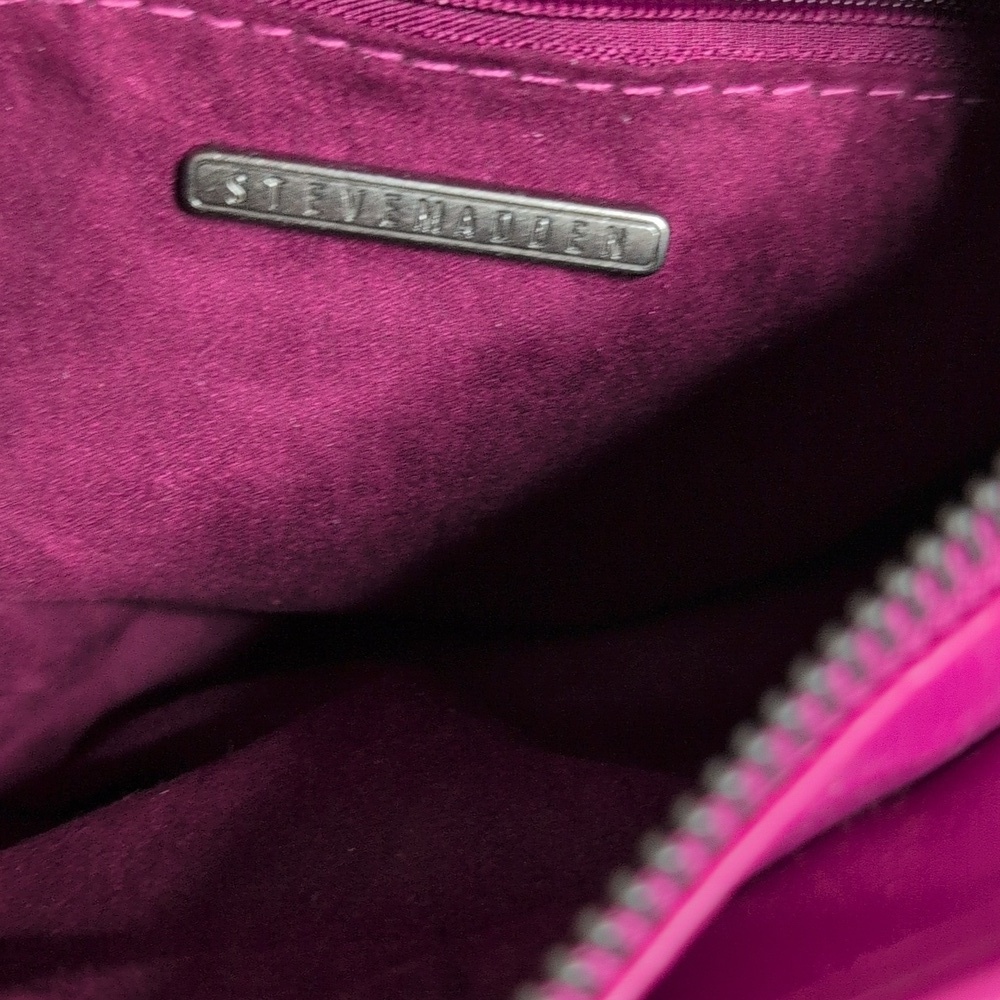Steve Madden Bzoia Dark Fuschia Velvet Crossbody Festive Handbag Y2K Chic Glam - Picture 10 of 13